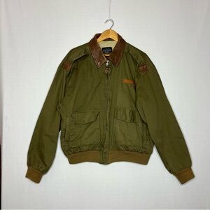 Vintage Avirex Bomber Flight Jacket  Type A-2  30-1415 Army Air Force Size L